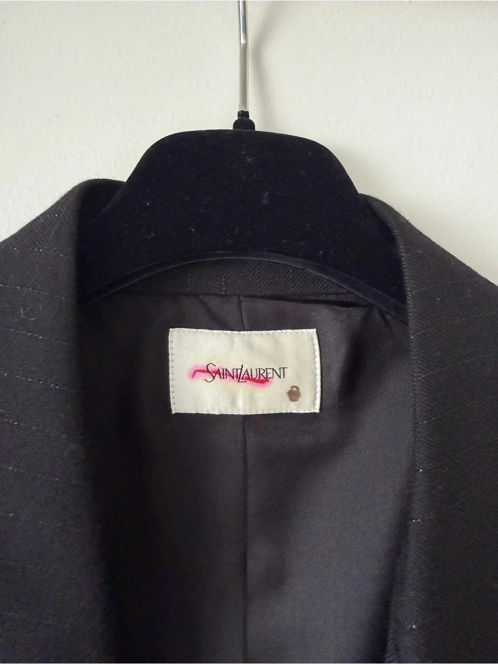 Saint Laurent Men's Black Double-Breasted Blazer